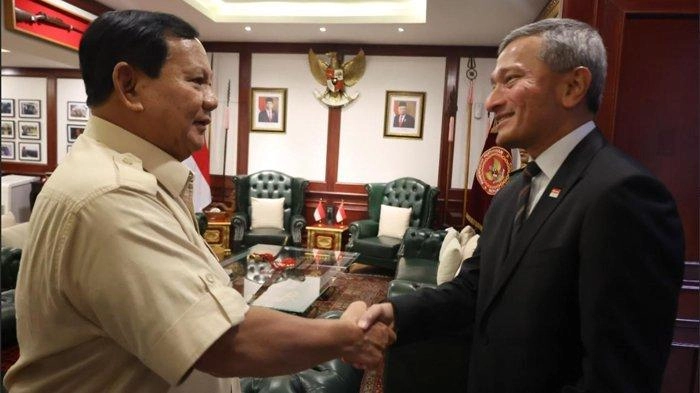 Dikunjungi Menlu Balakrishnan, Menhan Prabowo Harap Kemitraan Indonesia-Singapura Terus Berkembang