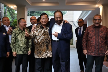 Dapat Dukungan NasDem, Prabowo Sanjung Surya Paloh sebagai Teman Lama