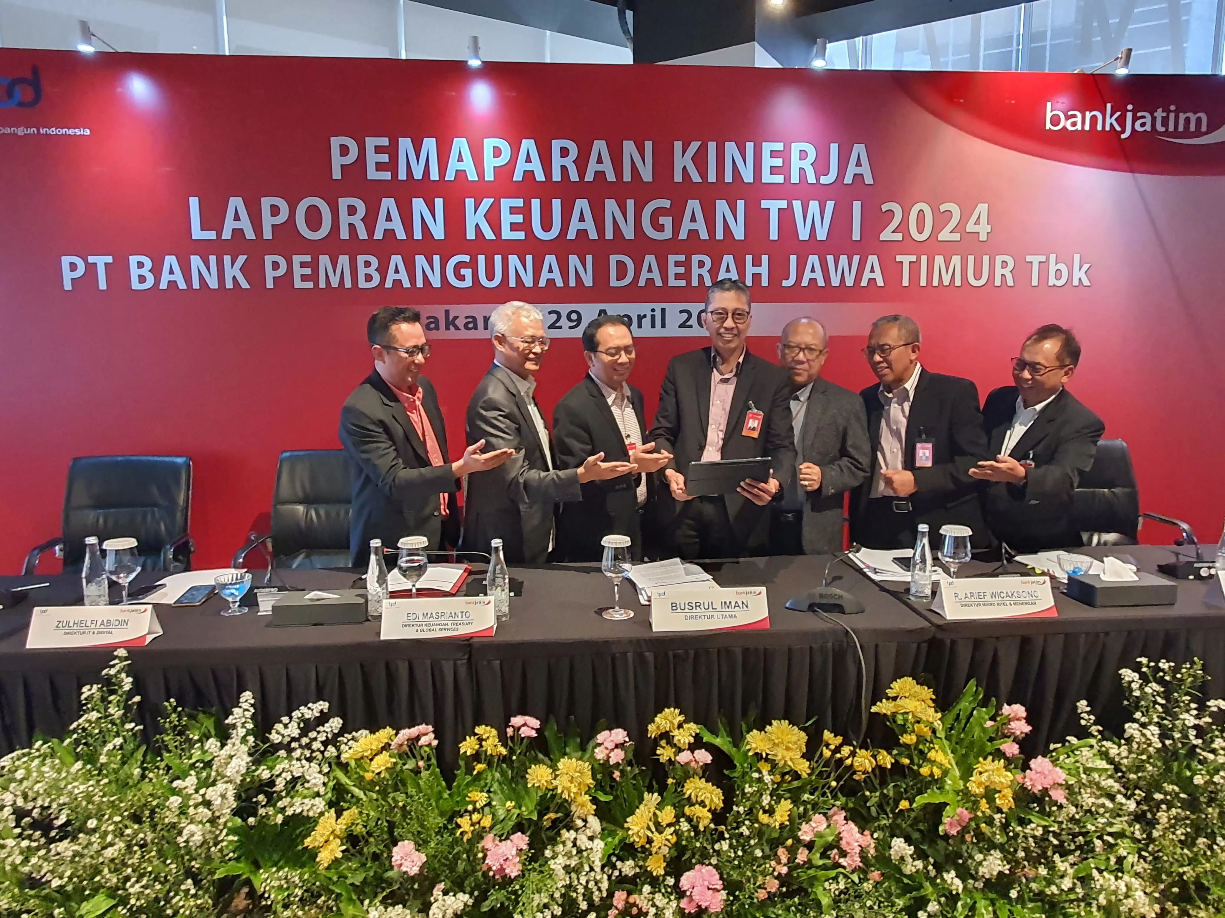 Triwulan I 2024 Laba Bersih Bank Jatim Capai Rp 310 Miliar, Berikut Strateginya Hadapi Era Suku Bunga Tinggi Tahun ini