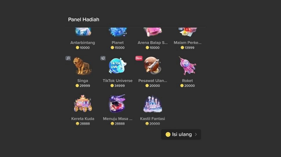 Daftar Harga Gift TikTok Terbaru Mei 2024, Segini Harga Paus dan Singa