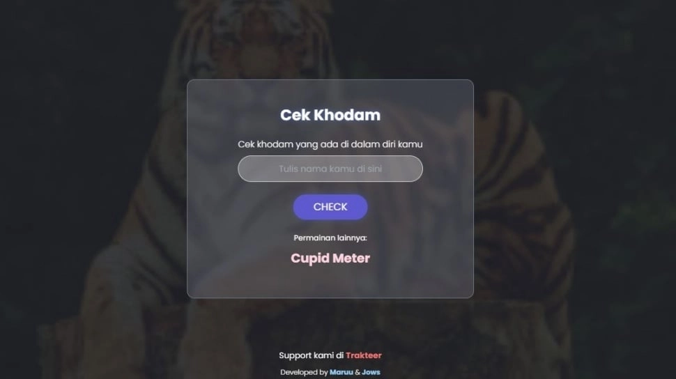 Link Game Cek Khodam yang Viral di Medsos, Intip Begini Cara Mainnya