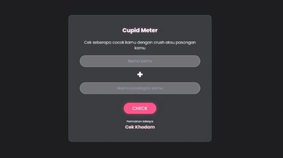 Link Tes Cupid Meter Online, Ikutan Viral dengan Cek Khodam Online