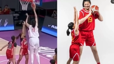 Viral Pebasket China Tingginya Bak Tower, Bikin Pemain Timnas Indonesia Mati Kutu