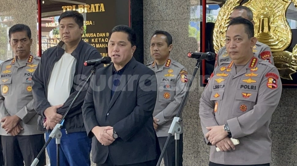 Datangi Mabes Polri, Erick Thohir Minta Jenderal Listyo Sigit Kawal Ketat Piala Presiden 2024