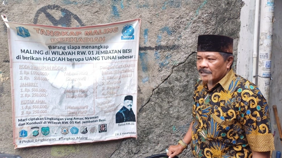 Tangkap Maling Berhadiah di Tambora, Pak RW Pastikan 5 Menit Langsung Cair Uangnya