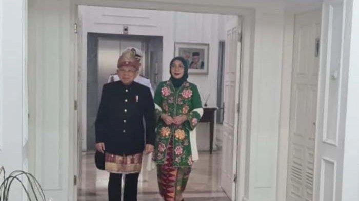 Hadiri Sidang Tahunan MPR, Wapres Ma'ruf Amin Kenakan Pakaian Adat Palembang