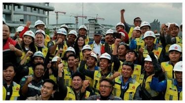 Menteri Basuki Patroli Sore Cek Kesiapan Terakhir Agustusan di IKN