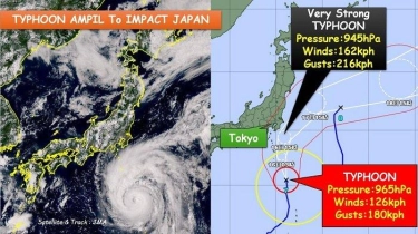 Topan Ampil Mengancam Jepang: Peringatan Cuaca Hingga Sabtu