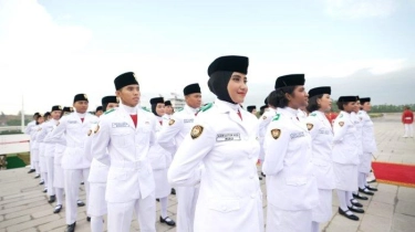 Formasi Paskibraka Penurunan Bendera Merah Putih di IKN, Giliran Tim Indonesia Maju Bertugas