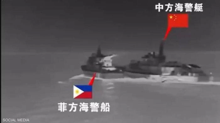 Beredar Video Tabrakan Serius antara Dua Kapal di Laut Cina Selatan, Kapal Tiongkok dan Filipina