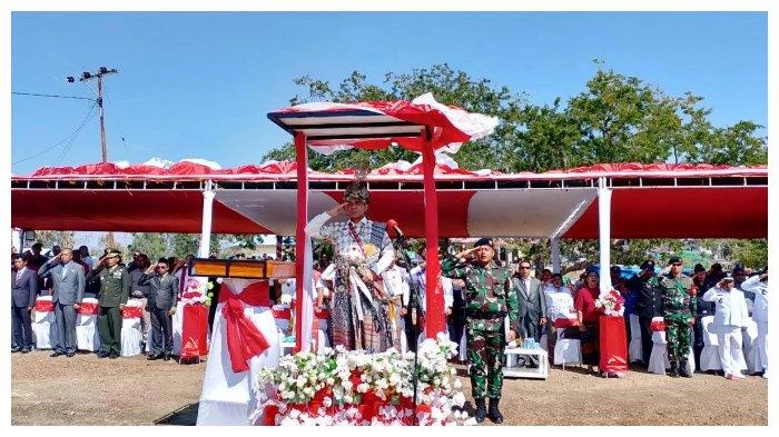 Upacara HUT Ke-79 RI di Perbatasan Indonesia-Timor Leste, Kemenko Polhukam: PLBN Garda Terdepan
