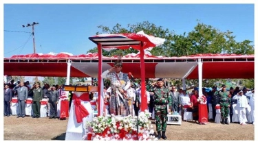 Upacara HUT Ke-79 RI di Perbatasan Indonesia-Timor Leste, Kemenko Polhukam: PLBN Garda Terdepan