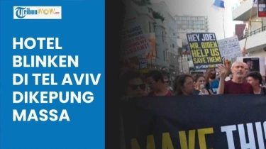Video Warga Israel Berdemo di Hotel Tempat Antony Blinken Menginap, Tuntut Gencatan Senjata
