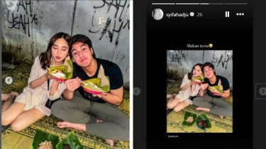 Gaya Pacaran El Rumi dan Syifa Hadju, Makan Malam Romantis di Pinggir Jalan