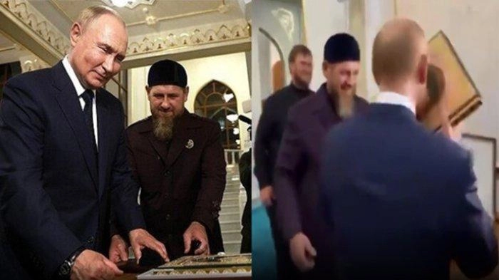 Vladimir Putin Cium Al Quran Saat Datang ke Masjid di Grozny Chechnya, Kadyrov Siap Kerahkan Pasukan
