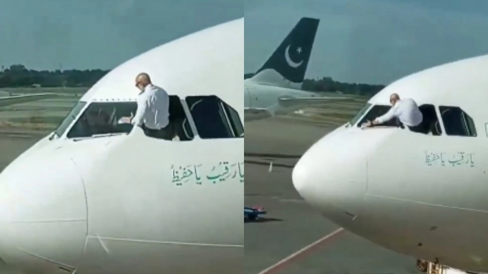 Aksi Viral Pilot Pakistan Bersihkan Kaca Pesawat, Netizen Sebut Mirip ''Kondektur Bus''