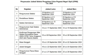 Ditutup Besok 10 September 2024, Berikut Jadwal Pengumuman Hasil Seleksi Administrasi CPNS 2024