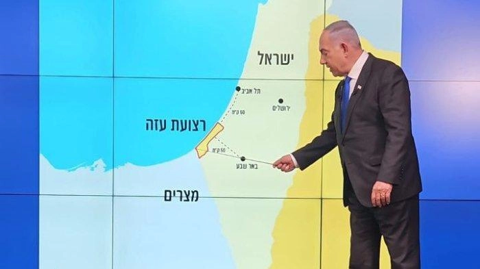 Mengapa PM Israel Benjamin Netanyahu Hapus Peta Tepi Barat Palestina?