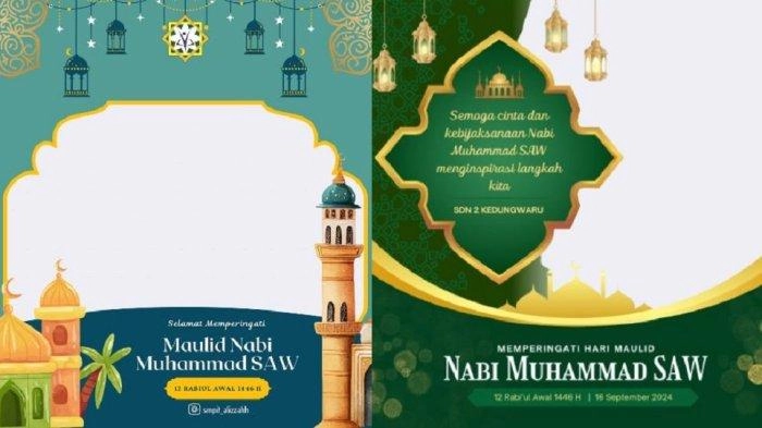 40 Link Twibbon Maulid Nabi Muhammad 1446 H/2024, Simak Juga Cara Mudah Unggah ke Sosial Media