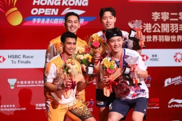 Meski Gagal Juara, Sabar/Reza Tak Menyangka Bisa Naik Podium di Hongkong Open 2024