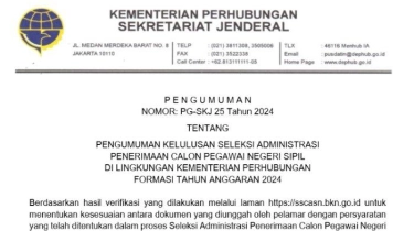 Link Daftar Peserta yang Lolos Seleksi Administrasi CPNS Kemenhub 2024, Cek di Sini!