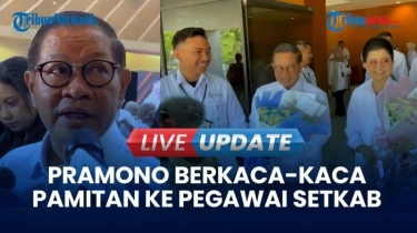 VIDEO Momen Haru Pramono Anung Saat Pamitan ke Pegawai Setkab