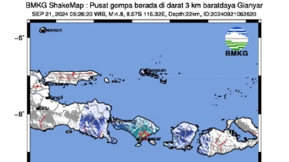 Kronologi Gempa Bali: Magnitudo 4,8 dan Tidak Berpotensi Tsunami