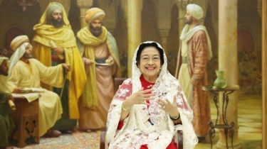 Megawati Kenakan Kerudung Putih Fatmawati saat Ziarah ke Makam Imam Al Bukhari, Air Matanya Jatuh