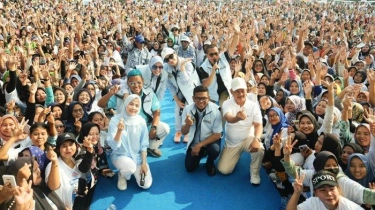 Nagita Slavina Bagikan Momen Senam Bareng Ribuan Warga Cikeusal