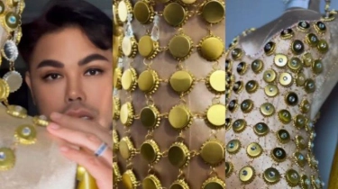 Kreasi Ivan Gunawan di GAYA Fashion Installation 2024, Tutup Botol Bekas Jadi Busana Gemerlapan