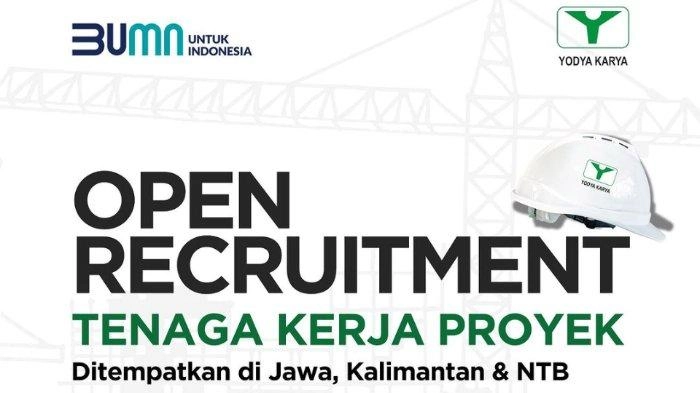 Lowongan Kerja BUMN PT Yodya Karya untuk Lulusan S1-S2, Buka 47 Posisi, Cek Syaratnya
