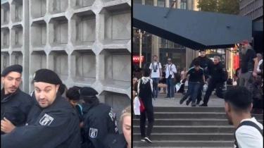 Viral Video Aksi Memalukan Puluhan Polisi Jerman Tangkap Bocah 10 Tahun yang Bawa Bendera Palestina