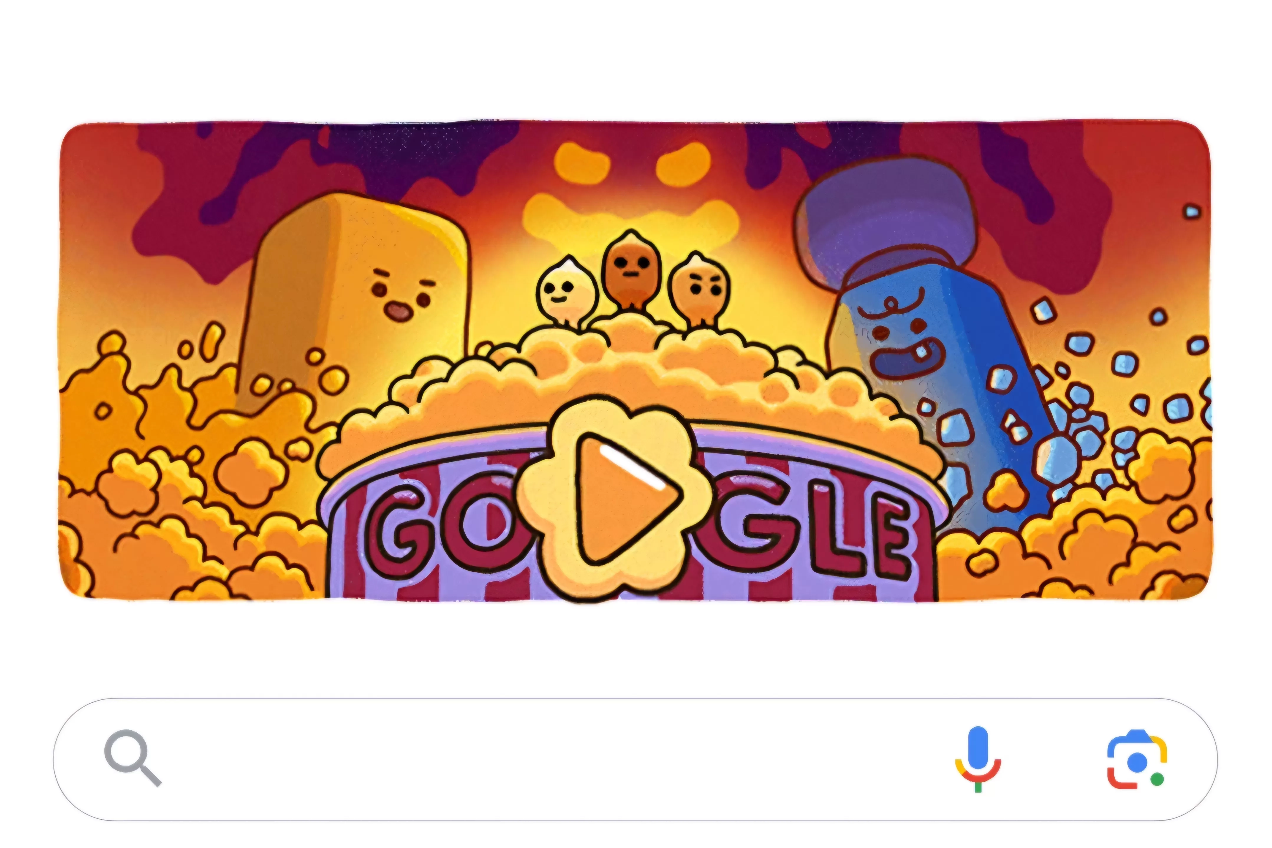 Jadi Google Doodle Hari Ini, Berikut Sejarah Popcorn Mini Game