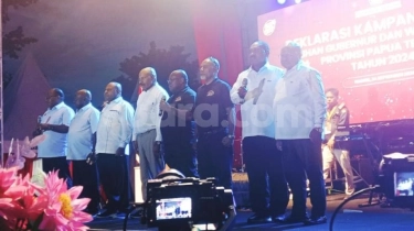 Meki-Deinas Tampil Sederhana di Deklarasi Damai Pilgub Papua Tengah, Apa Kata Mereka?