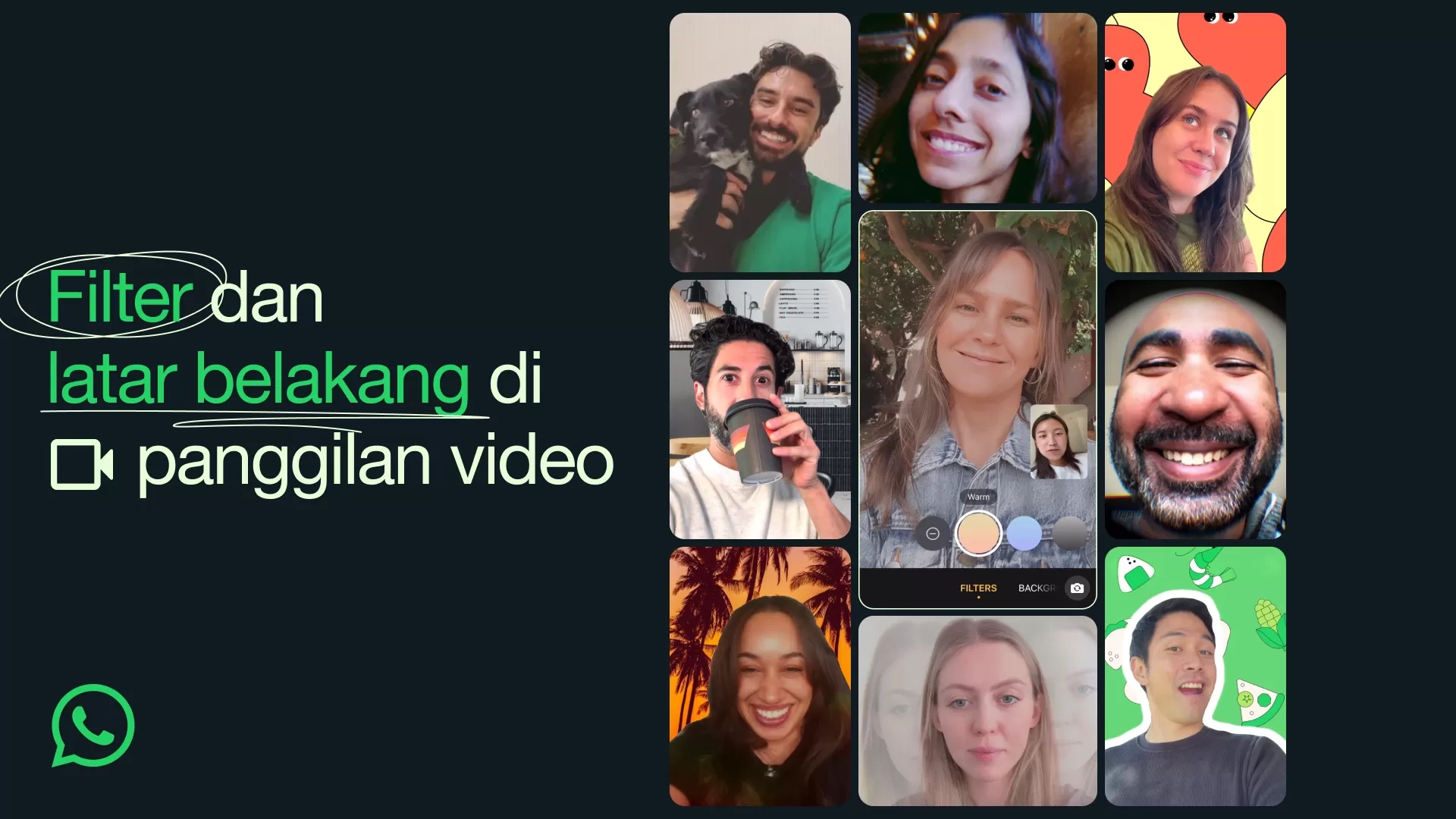 WhatsApp Luncurkan Fitur Baru yang Menarik Banget, Pengguna Bisa Pasang Filter dan Backdrop Lucu Saat Video Call