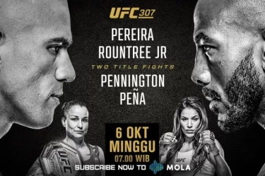 Jadwal dan Link Live Streaming UFC 307, Pereira vs Rountree Jr dalam Perebutan Gelar Juara Light Heavyweight