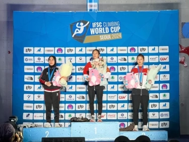 Veddriq Leonardo Terpeleset, Indonesia Sabet 2 Medali dari Piala Dunia Panjat Tebing di Korea