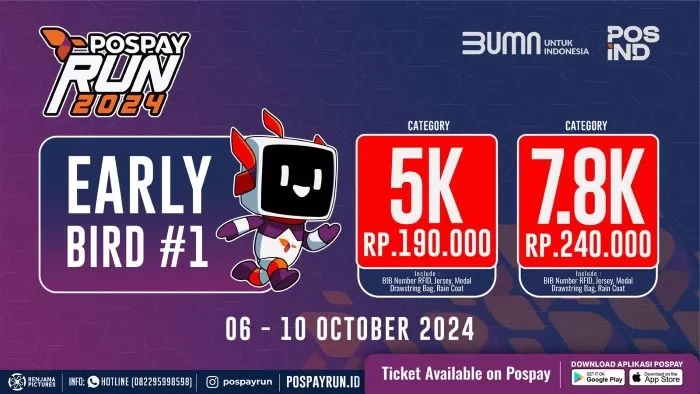 Runners Wajib Ikut! Pospay Run 2024 Digelar 3 November, Berhadiah Total Rp 150 Juta!