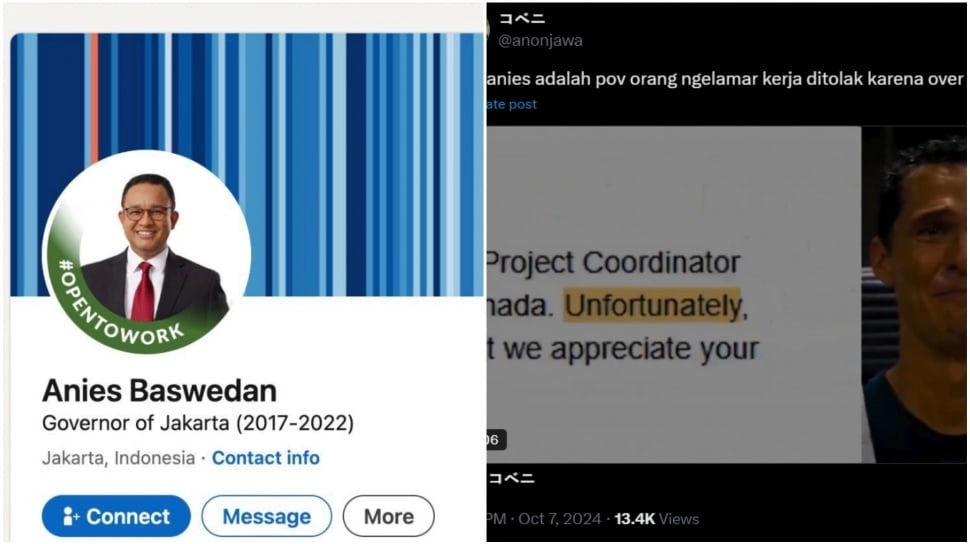 Anies Baswedan ''Open to Work'' di LinkedIn, Netizen: HRD Auto Ketar-ketir