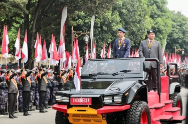 Rantis Maung Pindad Kembali Tampil, Kali Ini Digunakan Presiden Jokowi dan Menhan Prabowo di Mako Brimob Polri