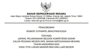 Link Jadwal SKD CPNS BKN 2024, Cek Daftar Lokasi dan Alamatnya