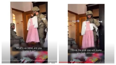 Viral Video Aksi Nakal Tentara Israel Coba Pakaian Bocah Perempuan Gaza: Baju Pink Cocok untukmu