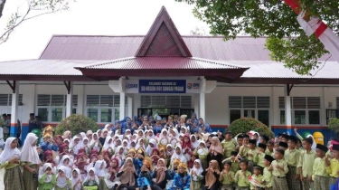 Ikut Tingkatkan Kualitas Pendidikan, 'BRI Peduli Ini Sekolahku' Renovasi SDN 001 Sungai Pagar Riau