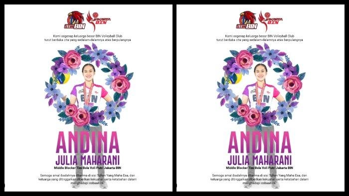 Kabar Duka dari Dunia Voli, Andina Julia Maharani Rekan Megawati di Jakarta BIN Meninggal Dunia