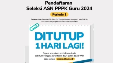 Pendaftaran PPPK Guru 2024 Periode 1 Ditutup Besok, Segera Lengkapi Administrasi di sscasn.bkn.go.id