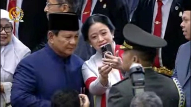 Puan Semringah Ajak Prabowo Selfie yang Baru Dilantik jadi Presiden RI