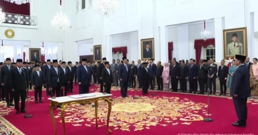 Prabowo Lantik 48 Menteri dan 6 Pejabat Setingkat Menteri Kabinet Merah Putih, Berikut Daftarnya
