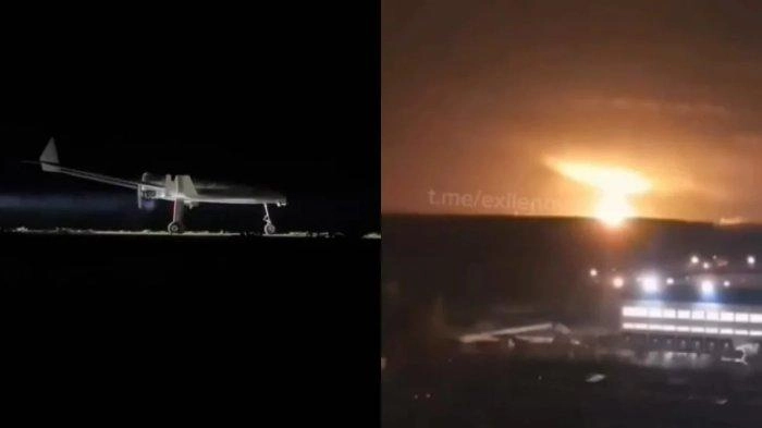 Serangan Ukraina Hantam Lapangan Terbang dan Pabrik Bahan Peledak Terbesar Rusia