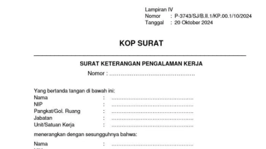 Format Surat Keterangan Pengalaman Kerja PPPK Kemenag 2024, Beserta Link Downloadnya
