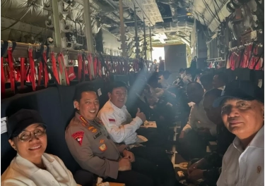 Sri Mulyani Bagikan Momen Naik Pesawat Hercules yang Dibeli Pakai APBN untuk Pembekalan Menteri di Magelang